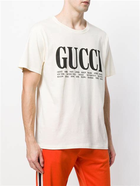 gucci white shirt long sleeve|farfetch Gucci t shirts.